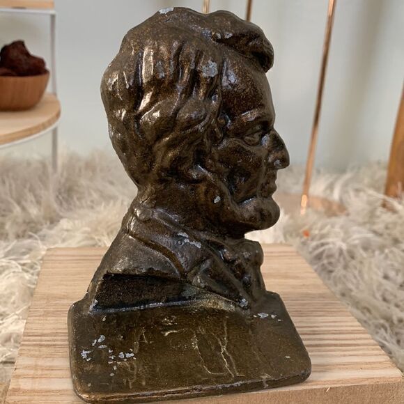 Vintage Abraham Lincoln Metal Bookend - Picture 10 of 13